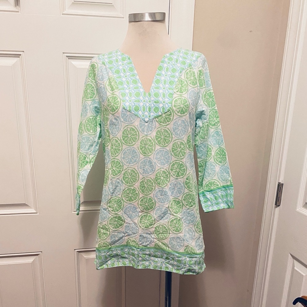 Vineyard Vines Blue and Green Dress size S - Picture 2 of 7